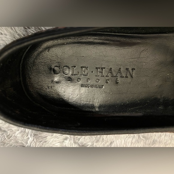 *RARE* Vintage Bragano By Cole Haan Brown Black Woven Leather Loafers Men Sz 8.5 - Picture 4 of 11